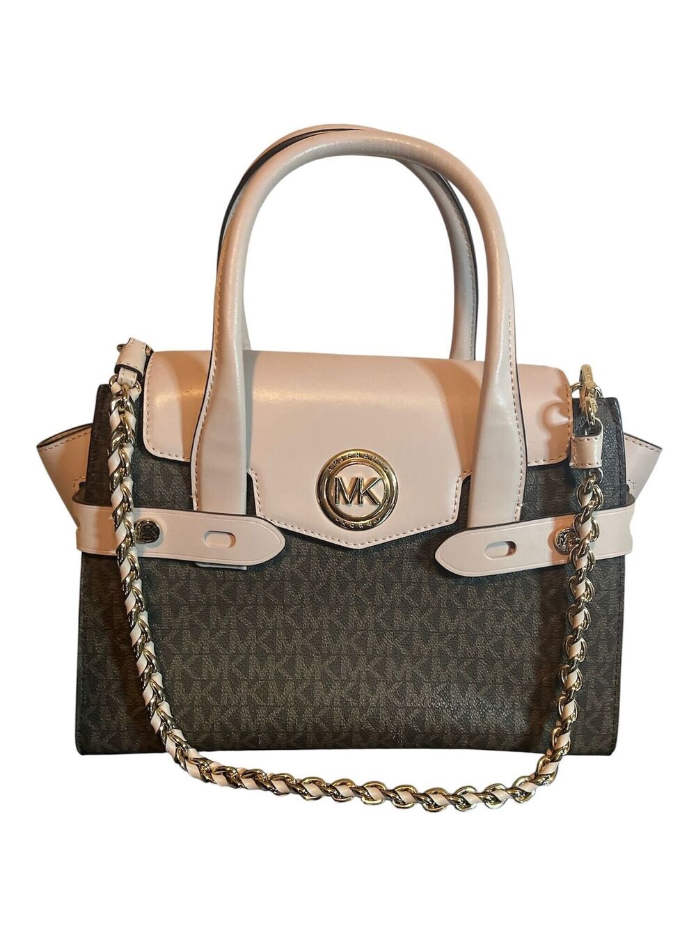 MK90. Michael Kors Carmen Medium Flap Belted Satchel